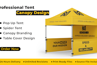 create professional tent and canopy branding design