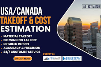 do material takeoff, quantity takeoff and construction cost estimation