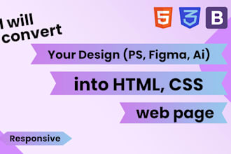 convert your design into real web pages with HTML and CSS