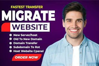 website migration, website backup, domain change, and transfer website