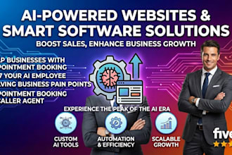 develop ai chatbot, ai website, ai agent and ai mobile app for businesses