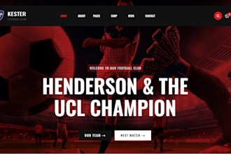 create soccer academy website, football academy website, football website