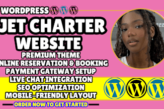 build a premium jet charter website with flight booking features