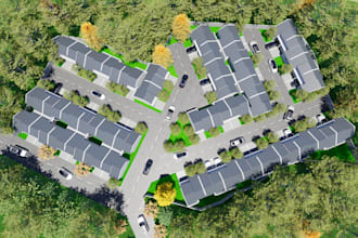 do 3d, 2d of master plan and site plan rendering