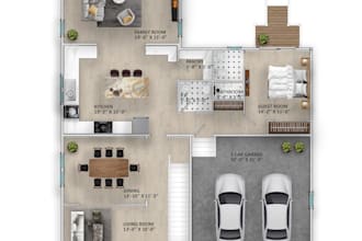 create 3d architectural plans, sections and elevations