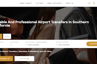 create taxi booking website, vtc, limo, chauffeur website with booking form