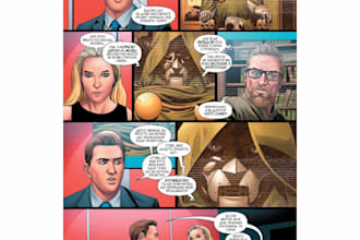 draw graphic novel illustration, comic book illustration, nsfw comic, comic art