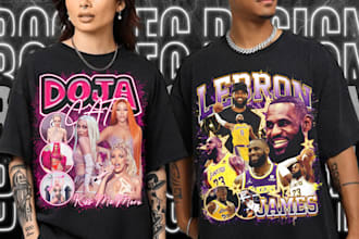 do bootleg 90s vintage nba rap any sports t shirt designs