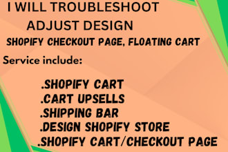 troubleshoot, adjust, design shopify checkout page,  floating cart
