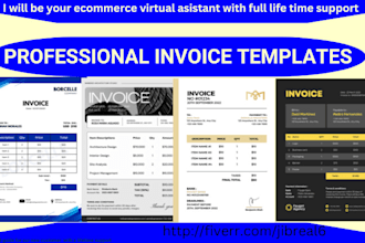 do invoice creation, invoice design, custom invoice template