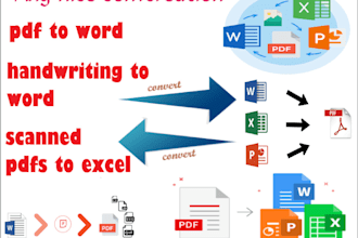 convert pdf to word, handwriting to word, and scanned pdfs to excel