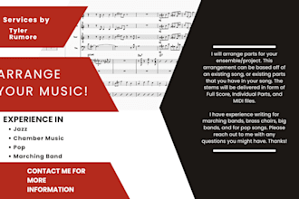 arrange songs for your ensemble