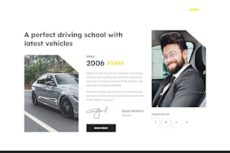 driving school website, driving website, small business, education website