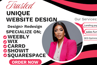design weebly wix website carrd landing page showit website redesign wix website