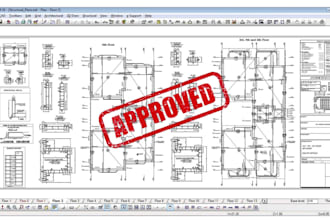 review, stamp architectural drawings for city permit approval in california