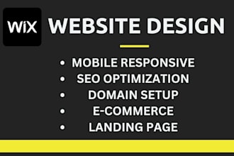build a professional wix website or redesign your wix ecommerce store