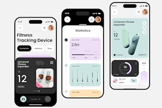 design fitness equipment marketplace app, gym equipment website, gym wear app