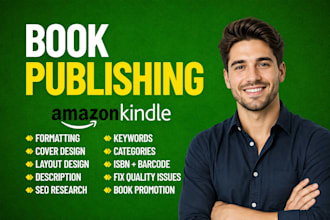 full KDP publishing service formatting  upload  account setup