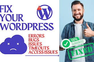 diagnose and fix any problem of your wordpress website