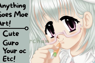 draw moe fanart, original characters, sfw or suggestive