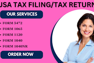 do us tax filing, US tax returns, llc tax, business tax 1120 5472 1040 cpa