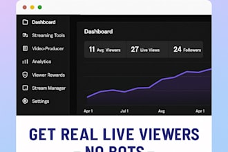 boost your twitch and kick channel with real live viewers andaffiliate promotion