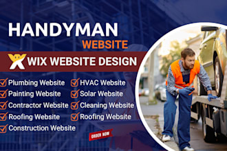 design handyman booking cleaning plumber solar panel hvac service website design