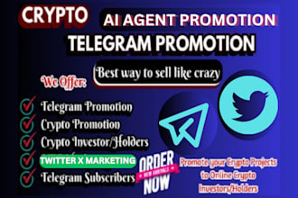 crypto ai agent promotion twitter x followers to 20m investor pump fun promotion