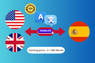 traduccion del ingles nativo a español y todas sus variantes profecionalmente