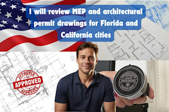 review, stamp mep and architectural permit drawings for florida city permits