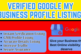 create a verified google my business profile, gmb instant verification listing