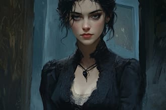 make fantasy horror character illustration