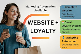 design a salon cafe restaurant website with loyalty program
