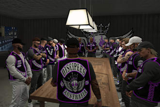create custom fivem clothing kuttes ,mc vest, biker clothing