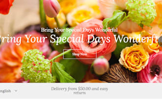 design profitable flower shopify store flower dropshipping store flower website