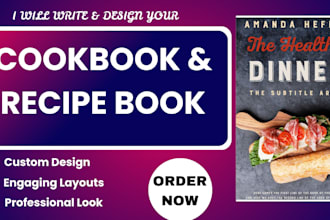 design a stunning cookbook or recipe ebook that stands out