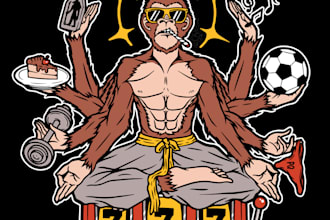 make digital hand drawn tshirt illustrations