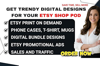 design trendy phone case, home decor for your etsy shop, etsy print on demand