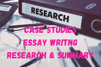 do business research,case study analysis,articles and summaries