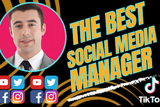 be your facebook, instagram or linkedin tiktok social media marketing manager