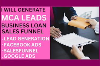 generate business loan leads mca loan website fb ads campagin marketing