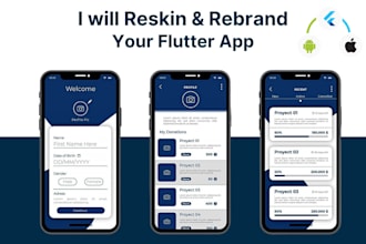 reskin or customize your flutter app for android and IOS