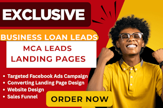 generate business loan leads mca leads mortgage leads landing page mca website