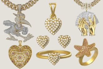 design 3d jewelry design 3d cad model jewelry animation 3d rendering 3d printing