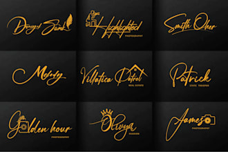 do luxury signature photography scripted cursive and real estate watermark logo