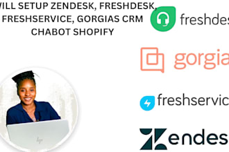 setup zendesk, freshdesk, freshservice, gorgias crm chatbot