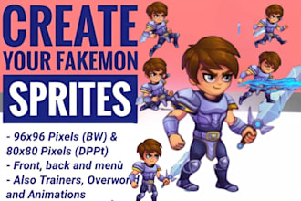 pixel art animation sprites, animate pixel art, characters animation fakemon