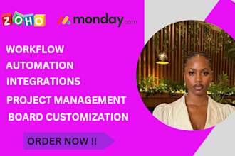 set up workflow integrate automate  your clickup, notion, trello monday com