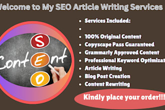 do SEO article writing for your blog or website
