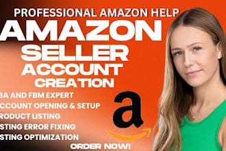 setup professional amazon individual seller central account, listing creation